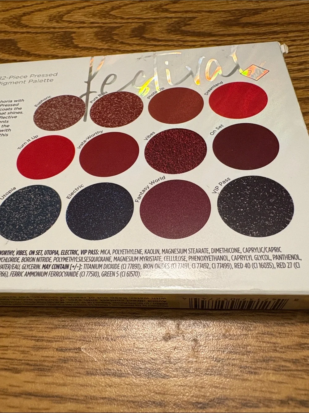 PUR Festival Eyeshadow Palette - Holographic Silver with Pink & Blue Accents